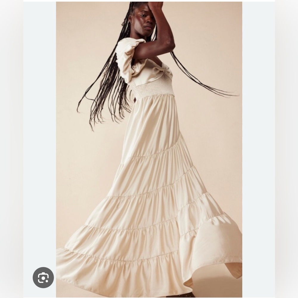 Free People Sun-drenched Silk Maxi Dress